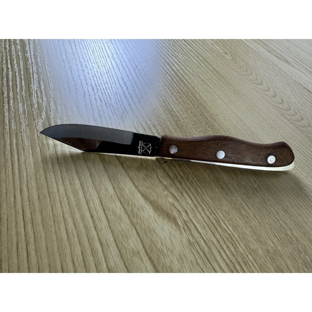 Vintage Maxam Japan Stainless Steel Paring Knife Full Tang Wood Handle 7